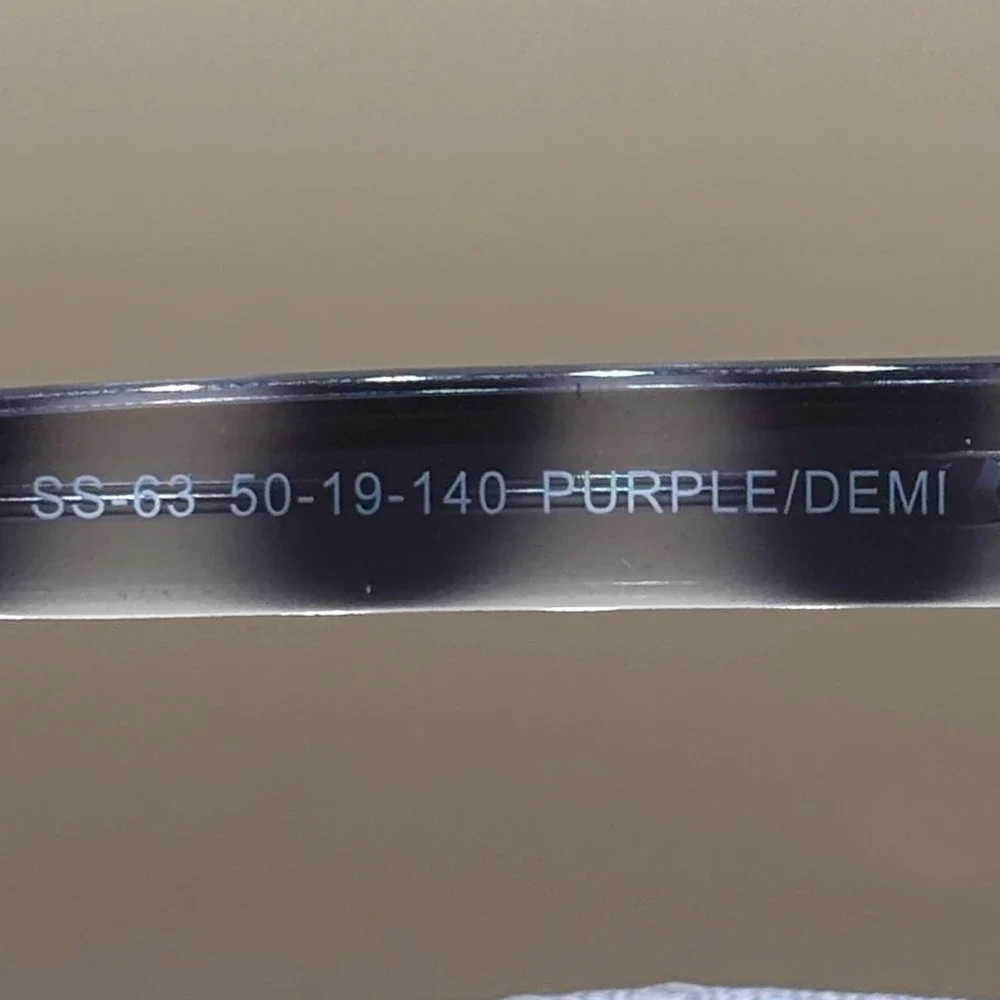 Success SS-63 Eyeglass Frames Purple Demi Tortoise Rectangular 50-19-140 Glasses